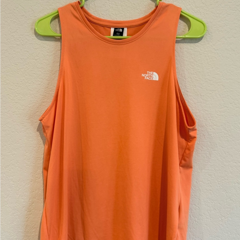 The North Face Orange Tank Top with Breathable Fabric